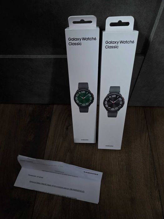 Nowy Samsung Galaxy WATCH 6 classic 43MM i 47MM czarny gwar zamiana