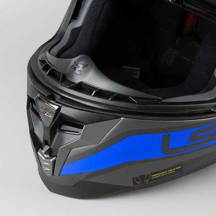 Capacete NOVO LS2 Challenger Titanio matt_blue (44% DESCONTO) Tam XS