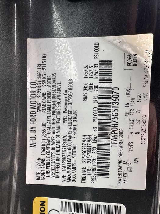 Ford fusion 2.5 2016