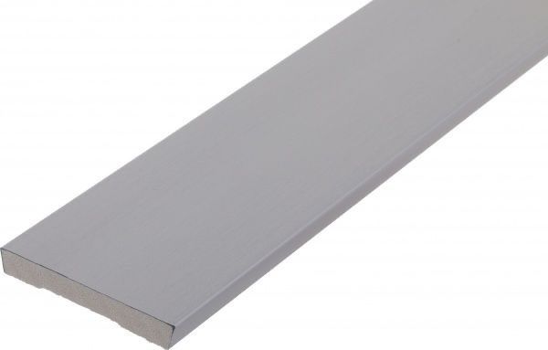 Плінтус дюрополімер King Floor JC 648-B-Y срібний 2000х80х12 мм