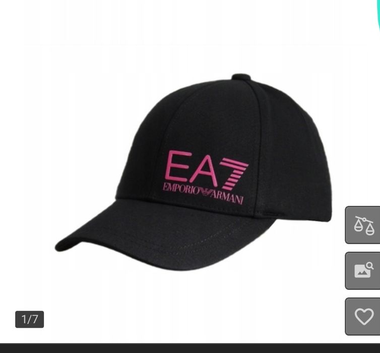 Czapka emporio armani czarno różowa