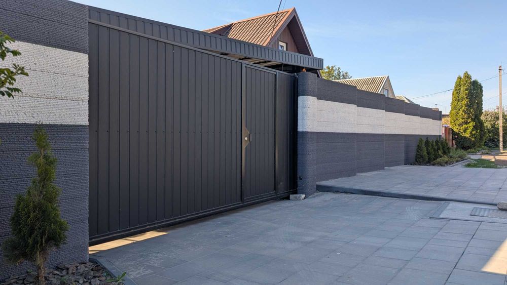 Крафтовий 3D паркан забор бетон Сучасний стиль під ключ Вся Україна
