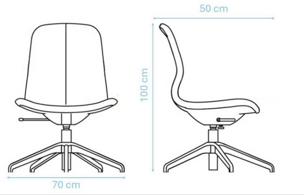 Cadeira de escritório IKEA Azul Langfjall