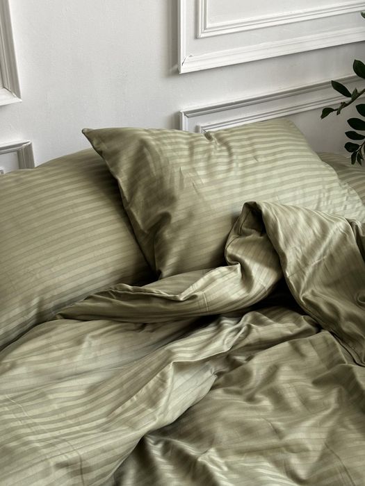 Простирадло підковдра набір.підодіяльник.пр.на резинці.страйп сатин.