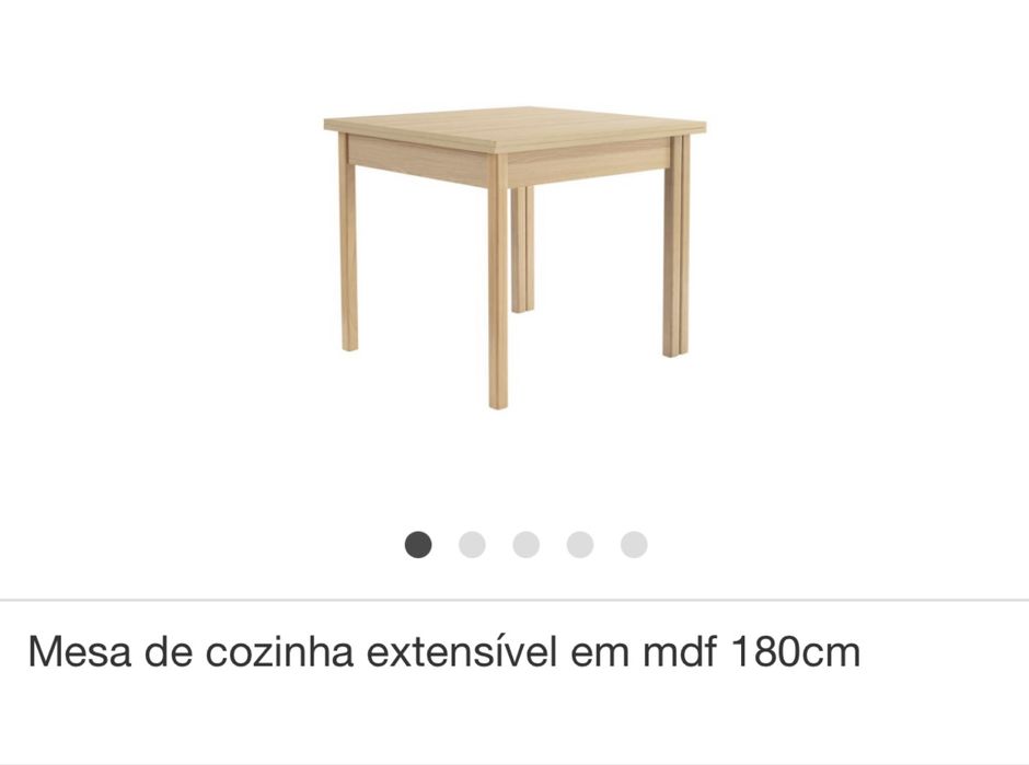 Mesa extensivel HOMA em MDF 78*90*90/180
