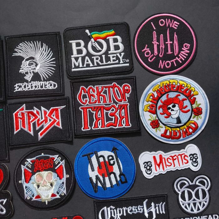 Remendos Patches Estampas Bordados Musica Rock Caveiras Motard Punk