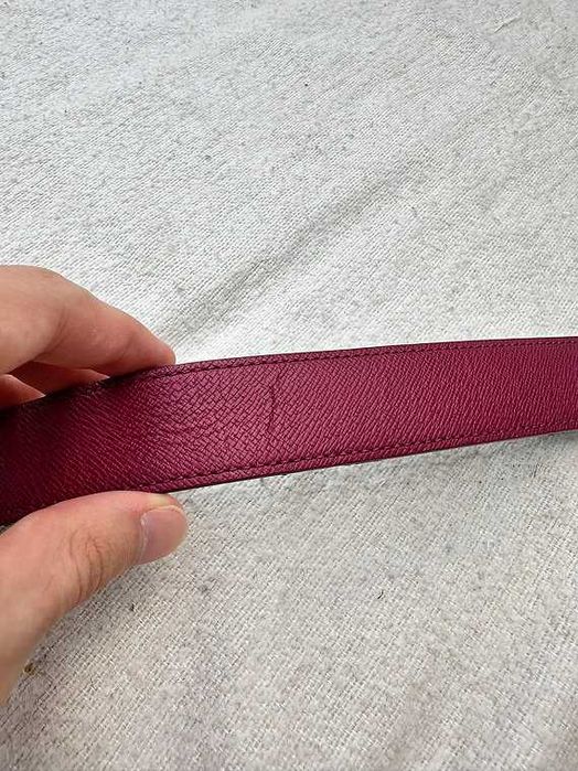 Oryginalny Pasek Louis Vuitton LV Monogram dwustronny brązowo-różowy