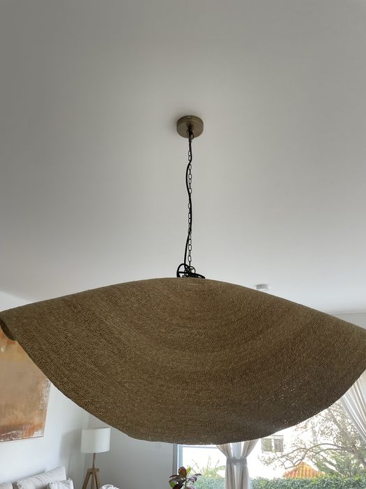 Candeeiro juta 110x45cm