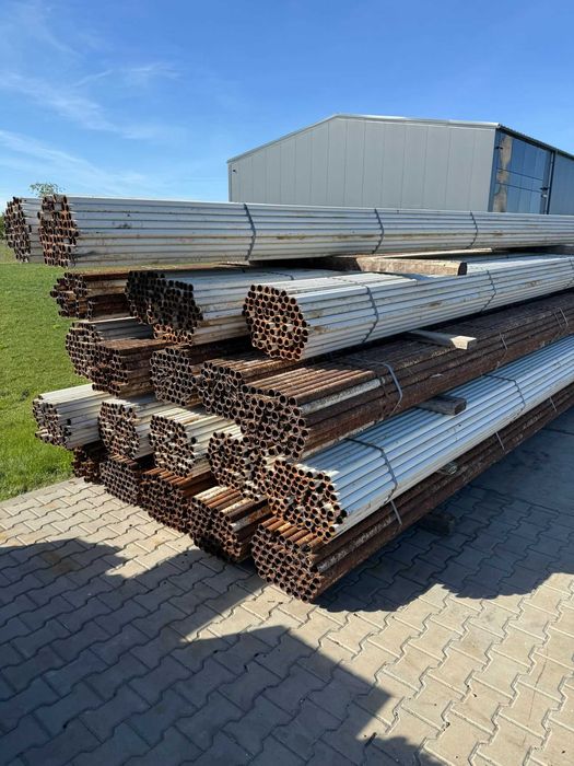 38x2,9 Używana rura stalowa zamknięta profil ogrodzenie słupy słupek