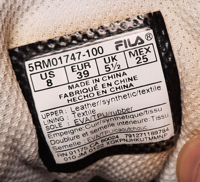 Buty Fila Sandenal 39 Białe