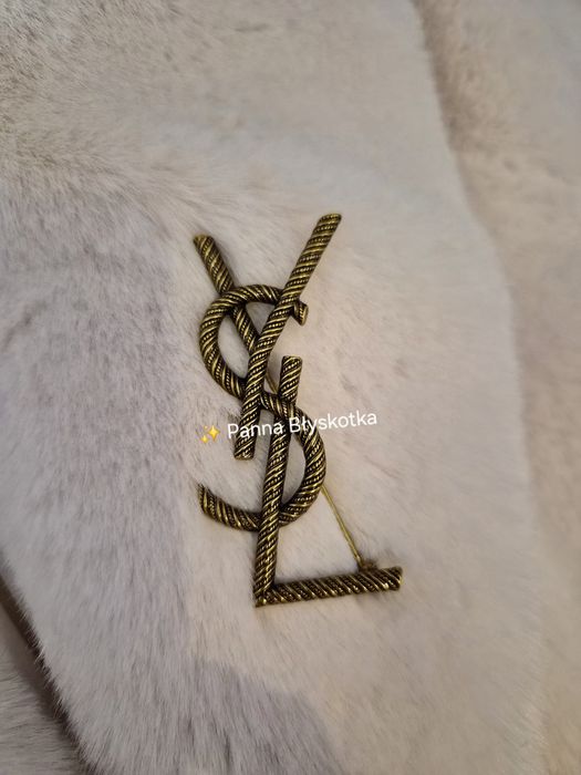 Złota broszka premium 7 cm | styl YSL | old money