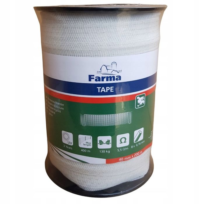 taśma ogrodzeniowa farma 40mm 200m do pastucha