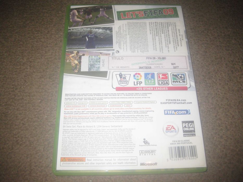 Jogo "FIFA 09" para a Xbox 360/Completo!