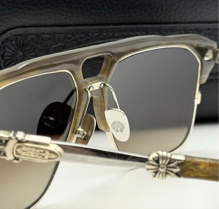 Срібні окуляри Chrome Hearts