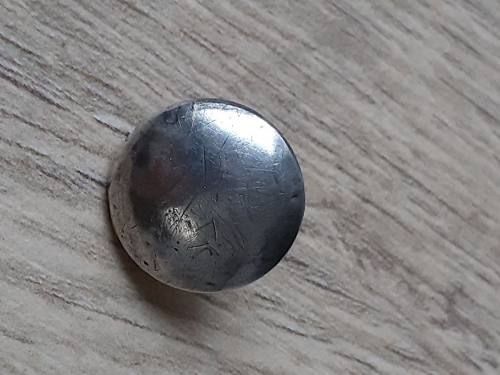 Stary srebrny guzik Oficerski