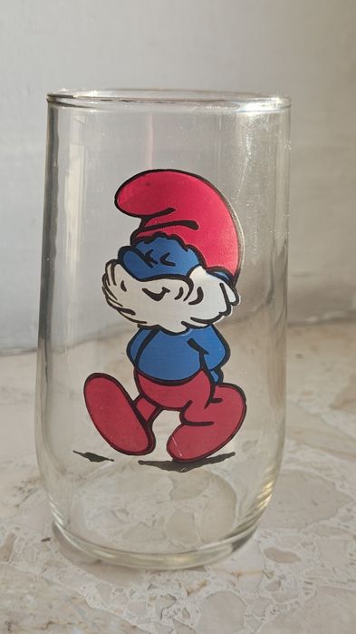 Szklanka Papa Smerf PRL