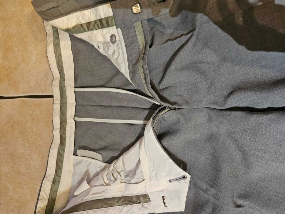 męskie eleganckie spodnie garniturowe r. XXL w stanie bardzo dobrym