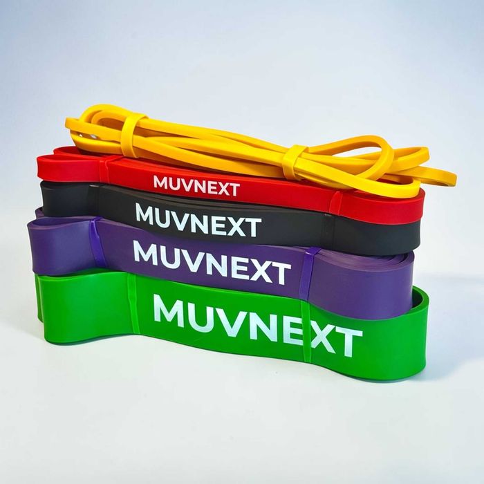 Гумові петлі набір 2-54 кг (5 шт) MuvNext резинки для підтягувань і фітнесу
