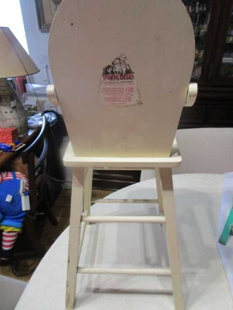 Cadeira antiga madeira brinquedo português cerca 60 cms altura