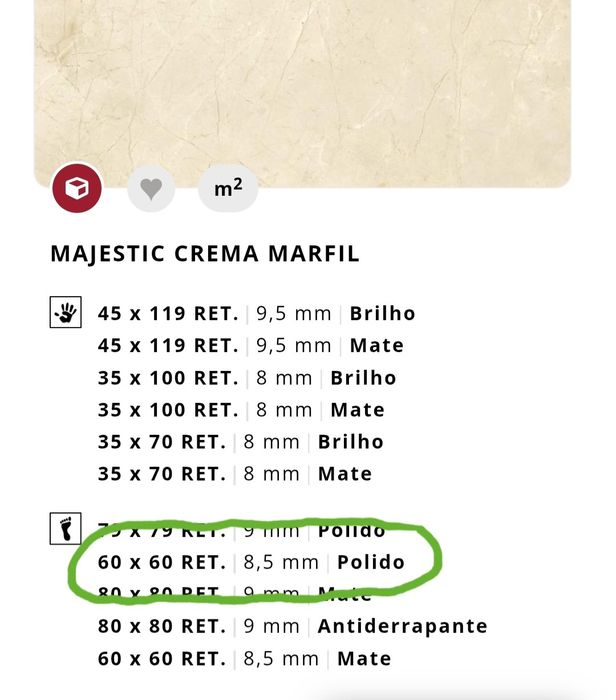 Pavimento cerâmico LOVE tiles 5,76m2