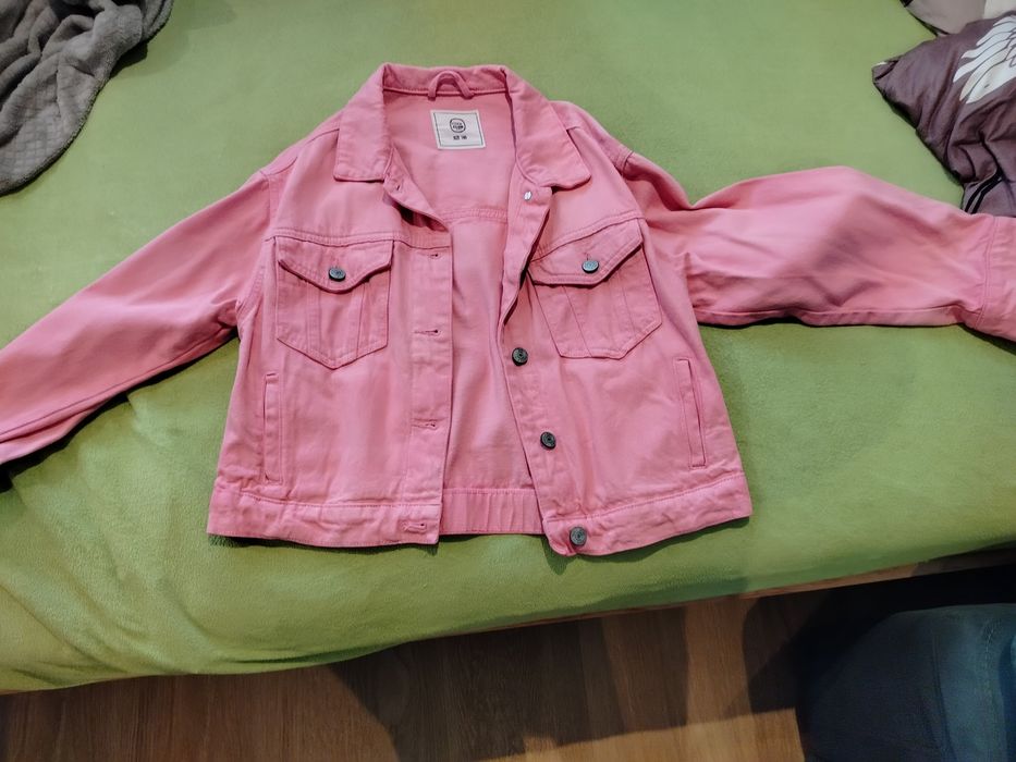 Dżinsowa kurtka różowa