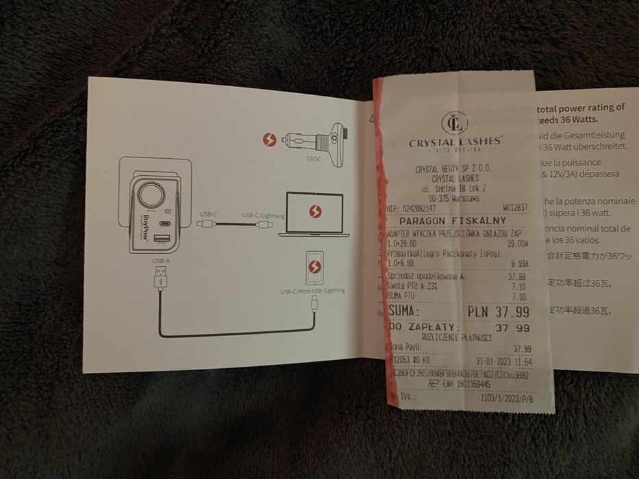 Adapter z przejściówkami