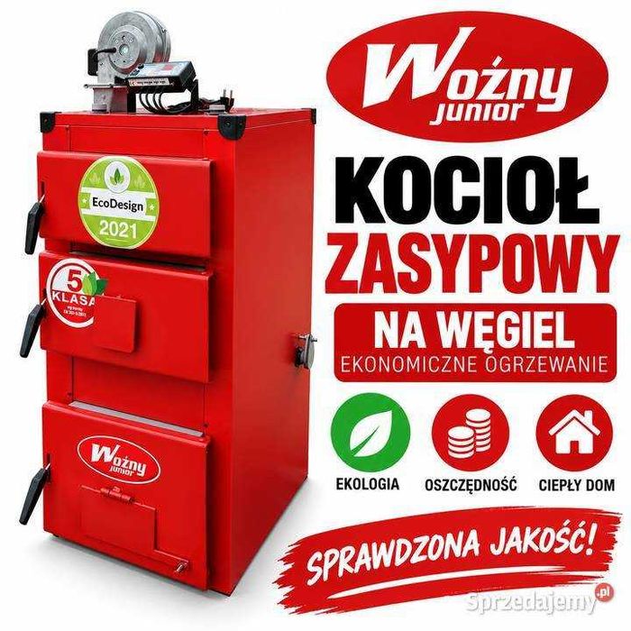 Kocioł piec c.o. węgiel drewno 12kW do 110m2 5 klasa ecodesign