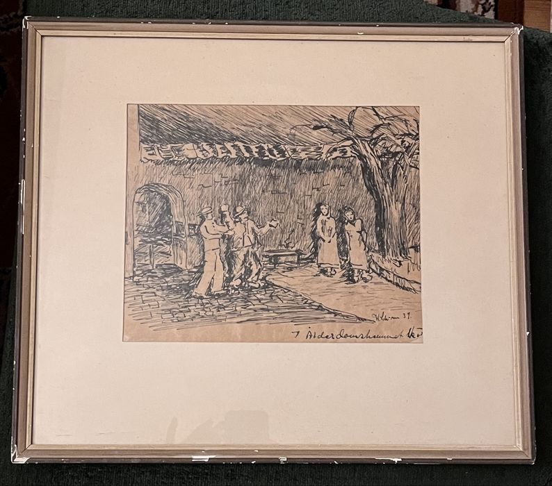 Piękny rysunek - 1939r - sygnowany