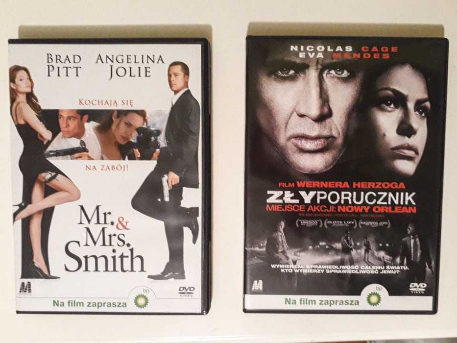 komplet dwóch NOWYCH płyt DVD - Pan i Pani Smith + Zły porucznik