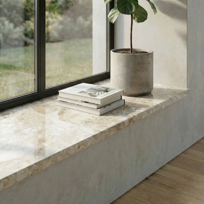 Parapet aglomarmur Botticino 4cm/ 4 sztuki