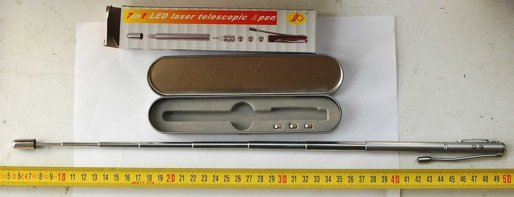 Caneta íman, leiser, chaves estela e fenda, luz infra ver. e escuro