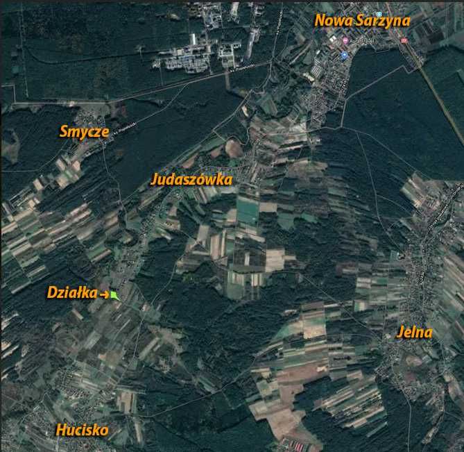 Sprzedam działkę z warunkami zabudowy 54 ar w Jelna-Judaszówka
