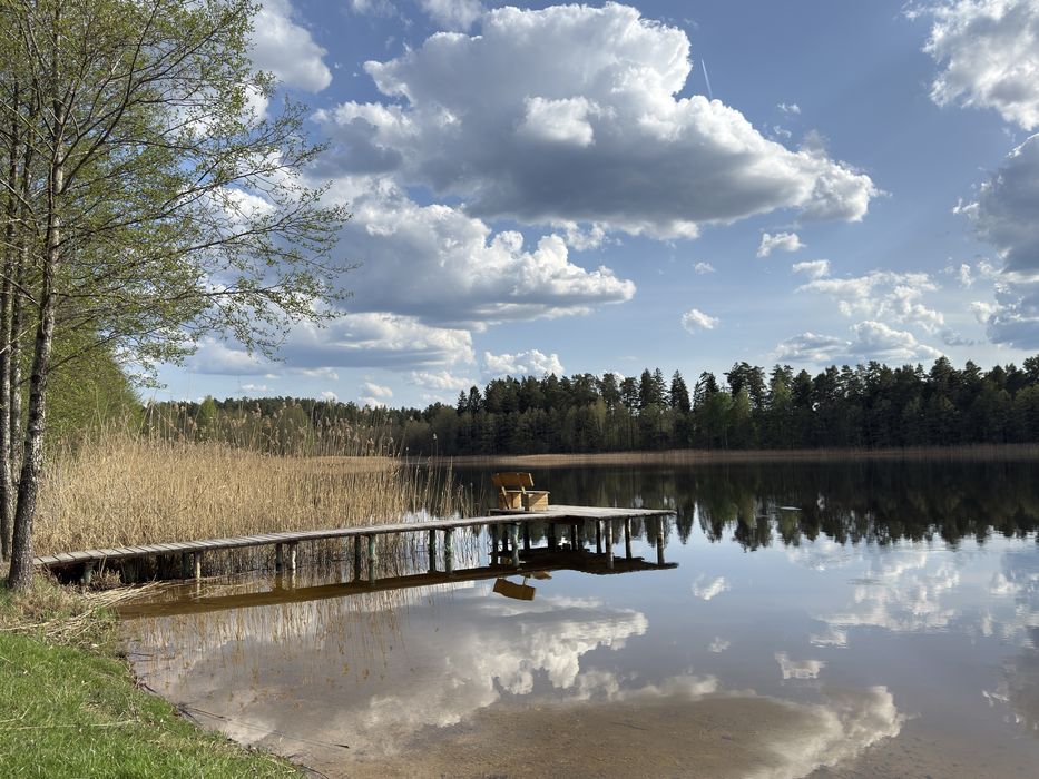 Domek nad jeziorem, balia, las, wakacje, klimatyzacja, wolne terminy