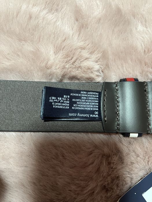 Tommy Hilfiger skórzany pasek new flag 90 belt genuine leather