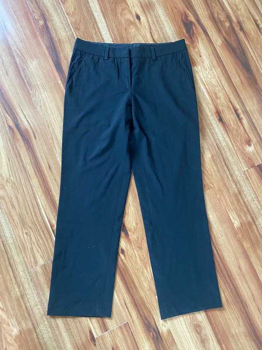 Dkny mercer eleganckie spodnie s m 36 czarne materiał proste Basic
