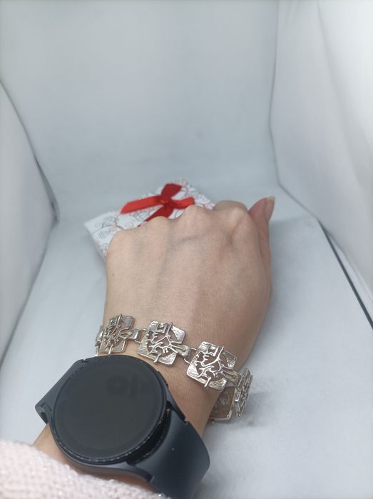 Srebrna bransoletka 925 długość 19,5 cm