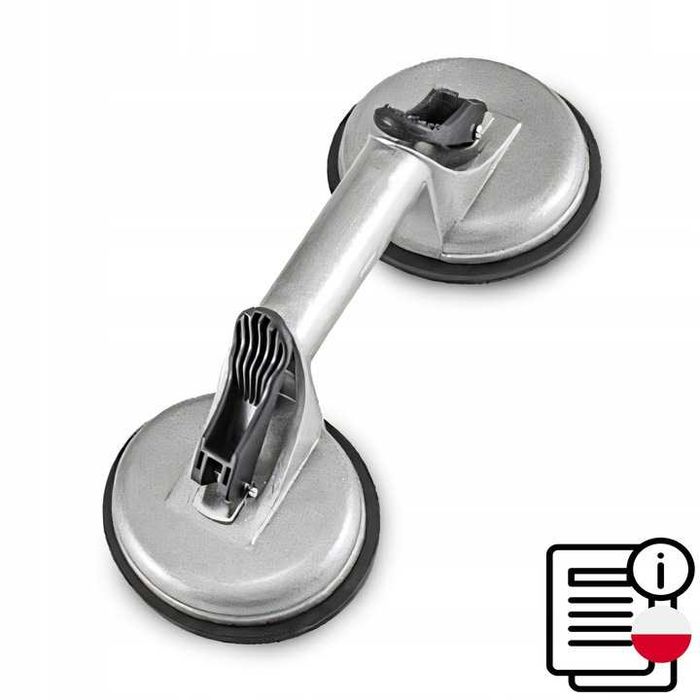 Przyssawka Podwójna Do Szyb Uchwyt Do Szkła Glazury Do 100kg Aluminium