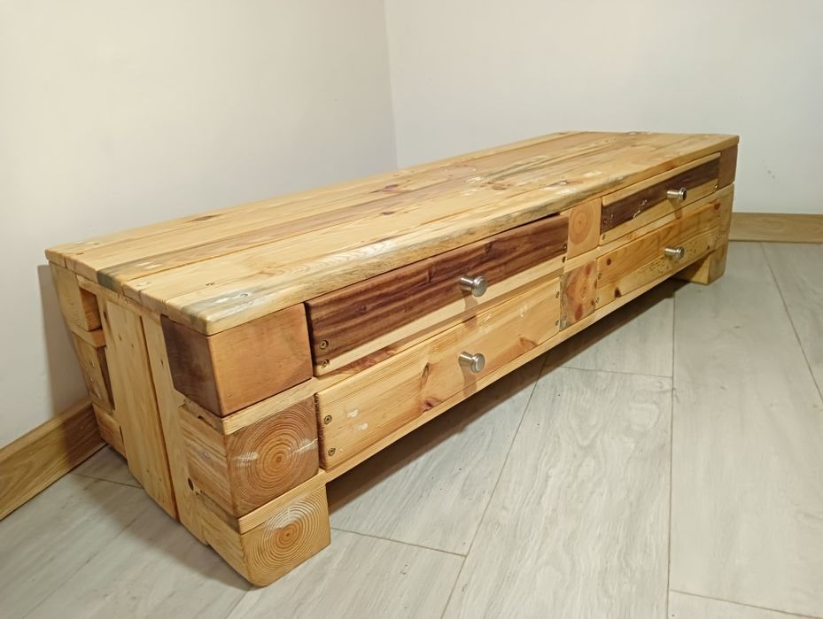 Szafka pod TV z drewna