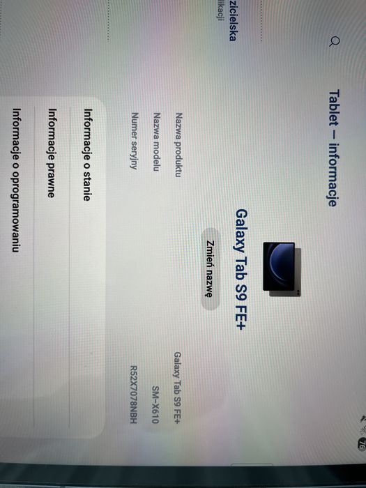 Tablet Samaung Galaxy Tab S9 FE+