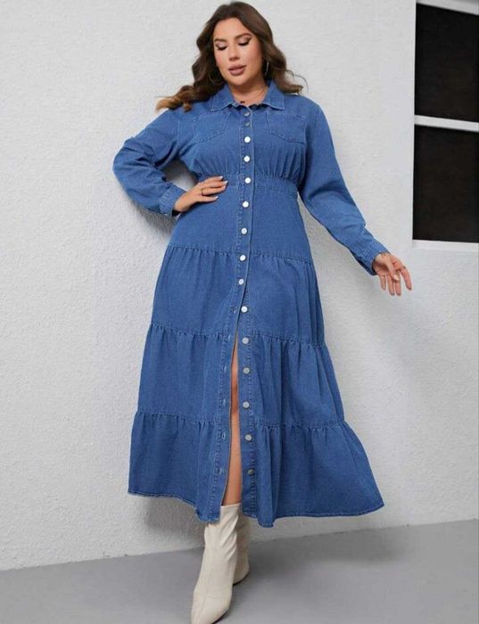 Джинсовое платье размер 3х на наш 56- 58 примерно