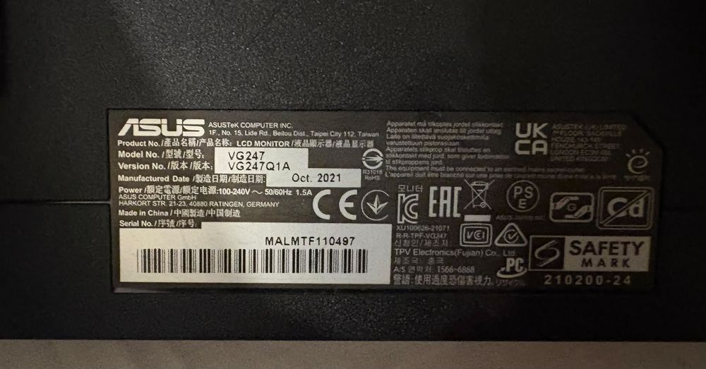 Monitor Asus p/peças