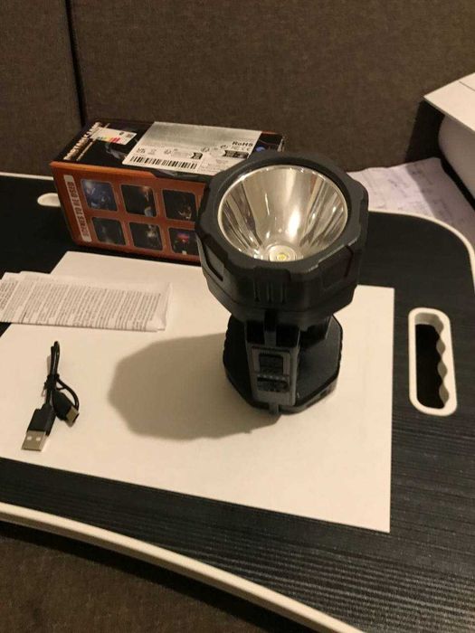 Ручний фонарь,прожектор 6 режимів,павербанк