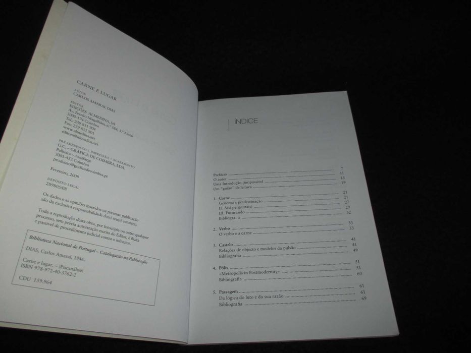 Livro Carne e Lugar Carlos Amaral Dias