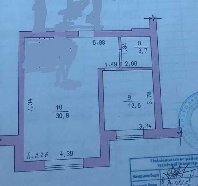 Квартира с газовім котлом в доме из  красного кирпича