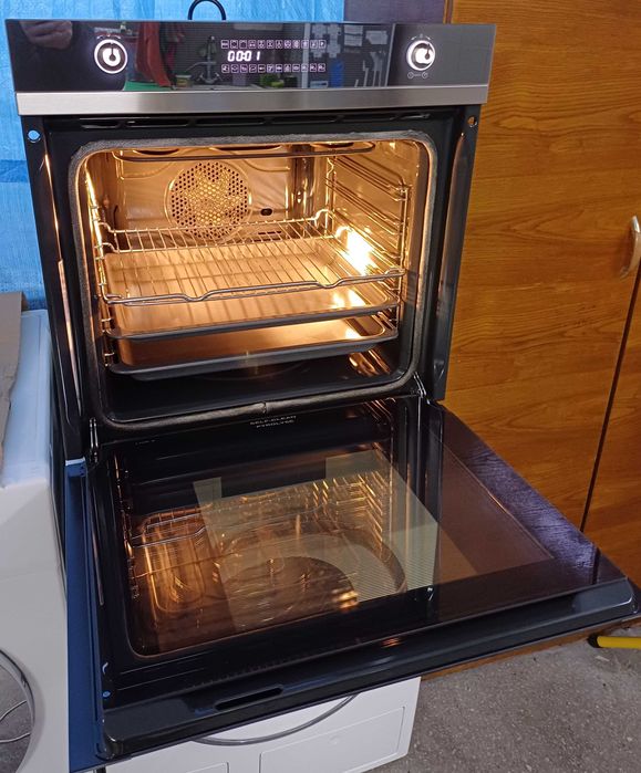 Топовый встраиваемый духовой шкаф Смег Smeg Linea SCP112-8 пиролиз вбудована духовка духова шафа