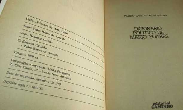 Dicionário Político de Mário Soares – Pedro Ramos de Almeida