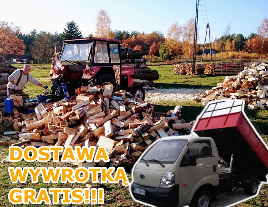 Drewno opałowe kominkowe opał, drzewo opalowe 5m  TRANSPORT GRATIS!