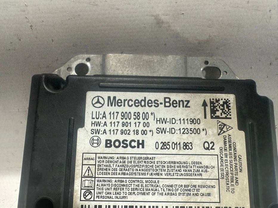 Módulo Centralina Airbag SRS Mercedes Benz A1179005800 2012 - 2019