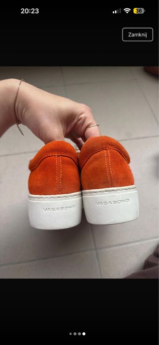 Pomaranczowe sneakersy vagabond 39