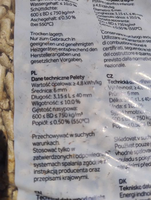 PELLET TIMBER 6mm certyfikat: ENplus A1 DINplus 990 kg - 2250 zł
